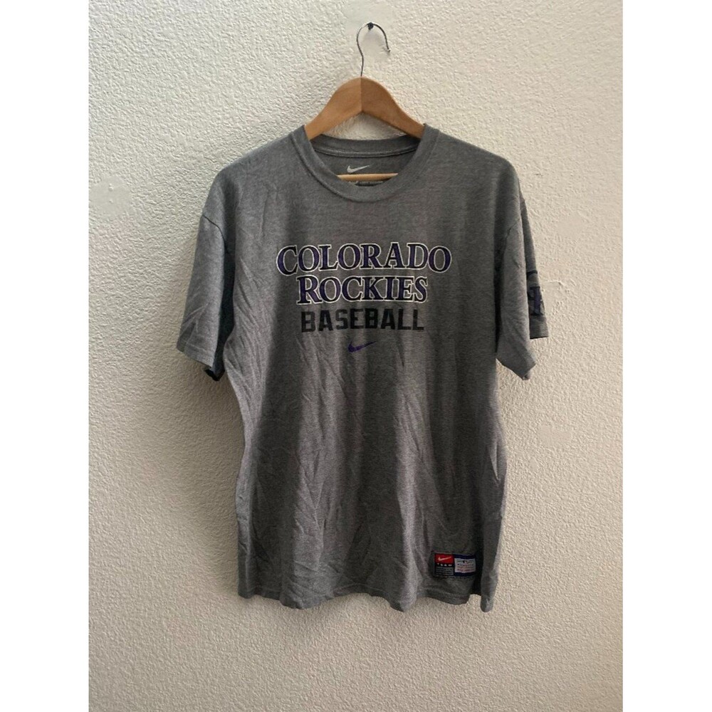 Colorado Rockies MLB Baseball Nike Short Sleeve T-Shirt Medium Gray Loose Fit